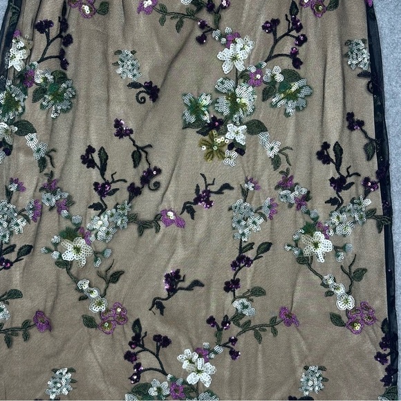 Vince Begonia Sequined Overlay Midi Skirt. Sz: 8 - Picture 8 of 11